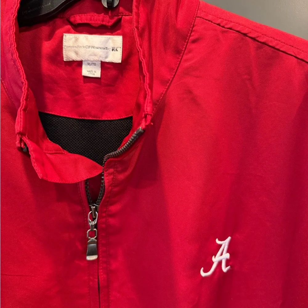 Cutter & Buck WeatherTec Alabama Crimson Tide Red Full Zip Jacket Mens Size XL